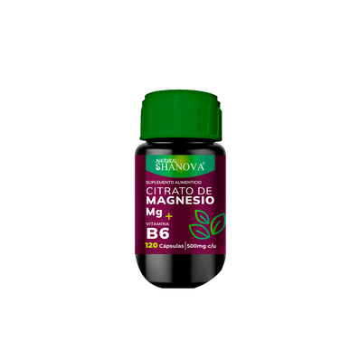 Citrato De Magnesio Mg + B6 120 Cápsulas / 500 mg