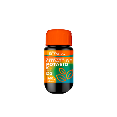 Citrato De Potasio K + D3 120 Cápsulas/ 500 mg